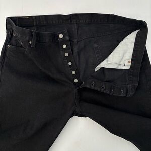 Levi's 501 Men's Black Straight Leg Button Fly Jeans 
Size W44 L32